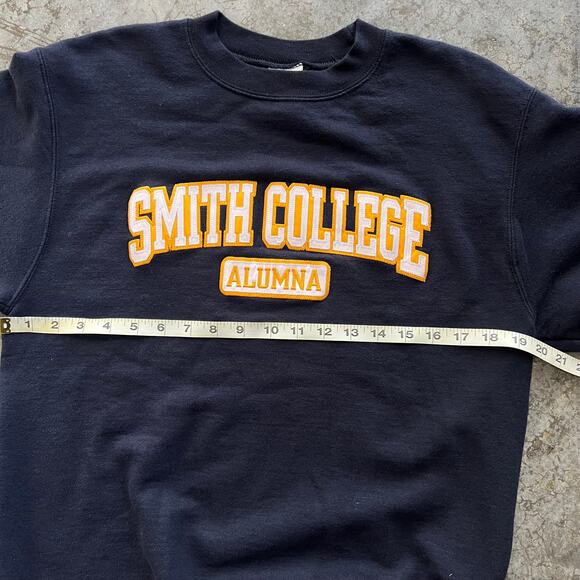 Champion Smith College Alumna Navy Blue Crewneck Sweatshirt Small Eco Fleece - Picture 7 of 7